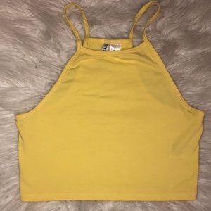 Yellow crop top